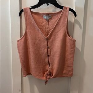TeXTURE & THREAD Madewell Tie Bottom Tank Top Casual Everyday School Clothes